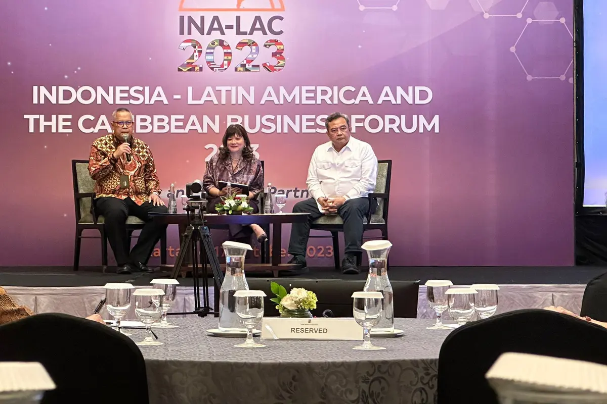 Media gathering Indonesia-Latin America and Caribean (INALAC) Business Forum di Jakarta, Senin (18/9/2023). (Liputan6/Benedikta Miranti)