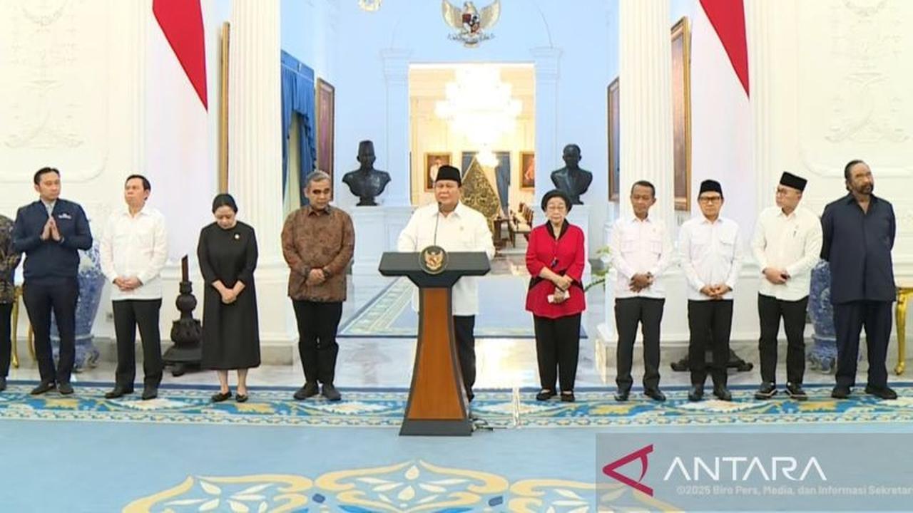 Prabowo Bertemu Megawati Soekarnoputri di Istana, Ini Isi Pembahasannya