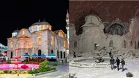 Beda sebelum dan setelah gempa Turki (sumber: The National News/A flourish Map)