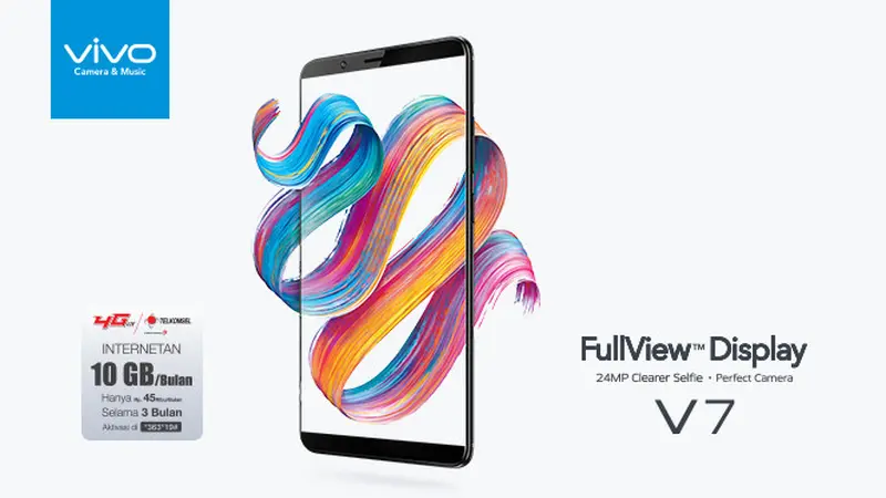 Smartphone Vivo V7 Resmi Hadir di Indonesia, Ini Keunggulannya!