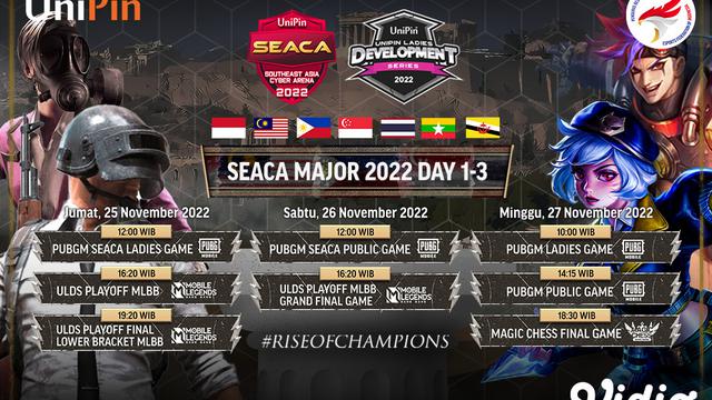 Jadwal dan Live Streaming SEACA Major 2022 di Vidio Pekan Ini