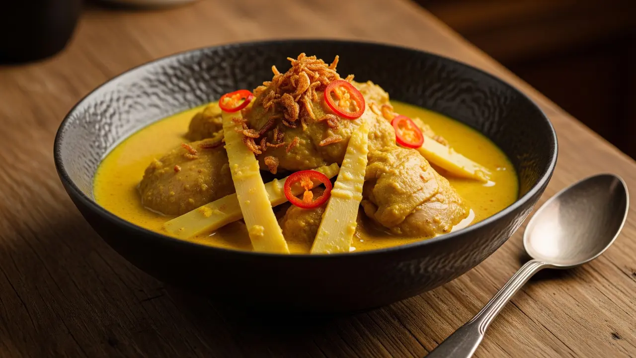 Resep Gulai Rebung Ayam/AI Generated