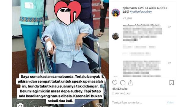 Jadi Korban Penggeroyokan, Audrey Minta Didoakan Cepat Pulih