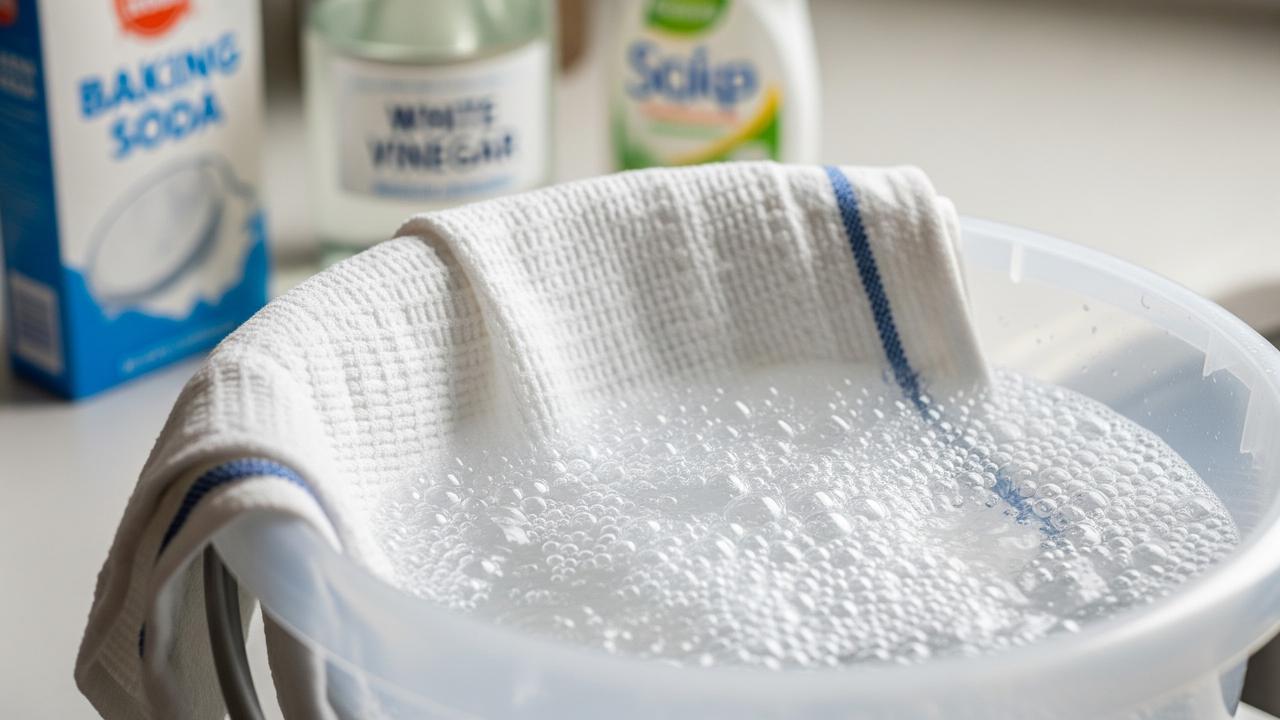 Membersihkan Lap Dapur dengan Baking Soda dan Cuka