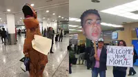 Potret Orang Menyambut Kedatangan di Bandara Ini Kocak (Sumber: Bored Panda)