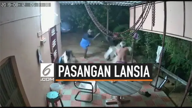 VIDEO: Detik-Detik Pasangan Lansia Gagalkan Perampokan
