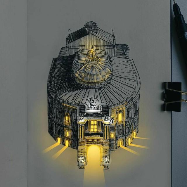 6 Lukisan dengan Pencahayaan Buatan Ini Bak Sinar Sungguhan, Bikin Kagum