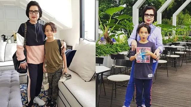 Emmy Syarif juga sangat dekat dengan sang cucu. Ia kerap membagikan momen bersama Noah.
