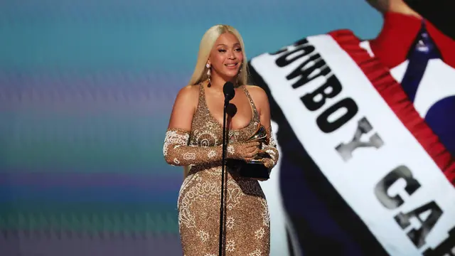 Beyonce jadi wanita kulit hitam pertama yang memenangkan album country terbaik pada Grammy Awards 2025.