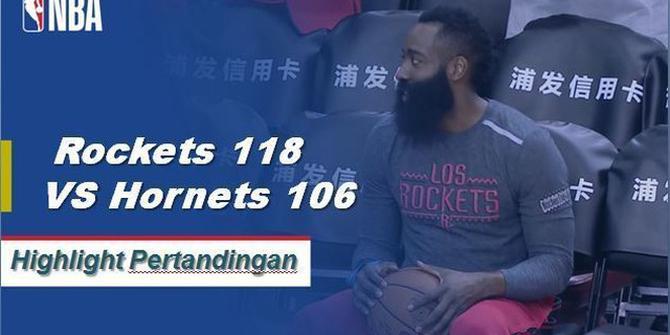 Cuplikan Hasil Pertandingan NBA : Rockets 118 VS Hornets 106