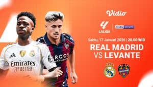 Nonton Live Streaming La Liga 2025/26: Real Madrid vs Levante, Tayang di Vidio