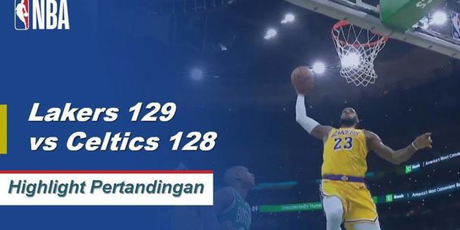 Cuplikan Pertandingan NBA : Lakers 129 vs Celtics 128