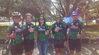 Gowes Pesona Nusantara yang diwakili Gladiator Cycling Team sudah sampai di Palembang (istimewa)
