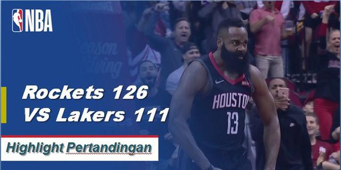 Cuplikan Pertandingan NBA : Rockets 126 vs Lakers 111