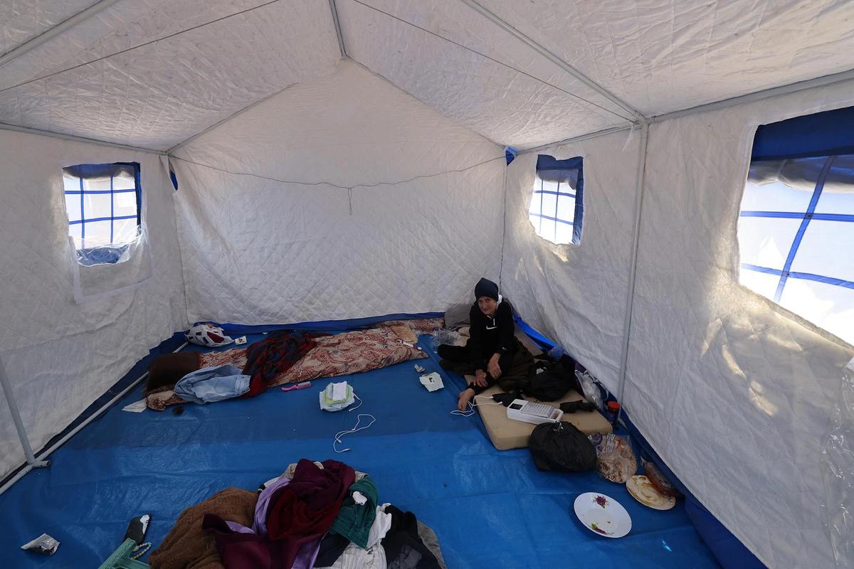 FOTO: Tenda Tenda Biru Tampung Pengungsi di Beirut