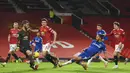 Setelah unggul 2-0 pada babak pertama, Manchester United justru mengendur pada awal babak kedua. Everton mampu bangkit dengan begitu cepat. (Michael Regan/Pool via AP)