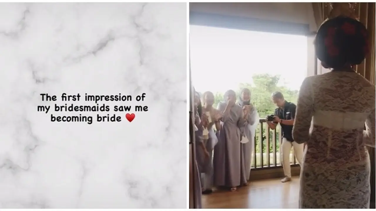 Tampil Cantik, Ekspresi Bridesmaid Lihat Sahabat Jadi Pengantin Ini Bikin Tersentuh