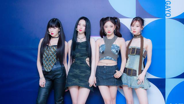 Aespa dalam acara Inkigayo. (Twitter/ kpop_sbs)