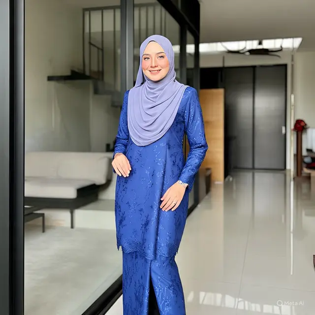 Ilustrasi gamis slit (Created by Meta AI)