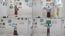 Foto kombo murid kelas IV berpose dengan meja lipat miliknya di Sekolah Dasar Negeri (SDN) Mekarsari 05, Tambun Selatan, Kabupaten Bekasi, Jawa Barat, Kamis (28/7/2022). Hal tersebut membuat sebagian murid terpaksa membawa meja lipat ke sekolah demi kenyamanan dalam menimba ilmu pendidikan. (merdeka.com/Iqbal S. Nugroho)