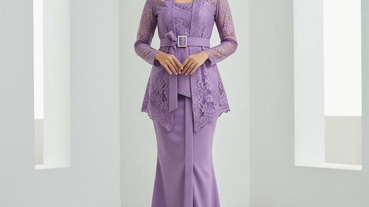 8 Model Kebaya Soft Ungu Terbaru 2026, Gaya Anak Bungsu Tommy Soeharto Curi Perhatian