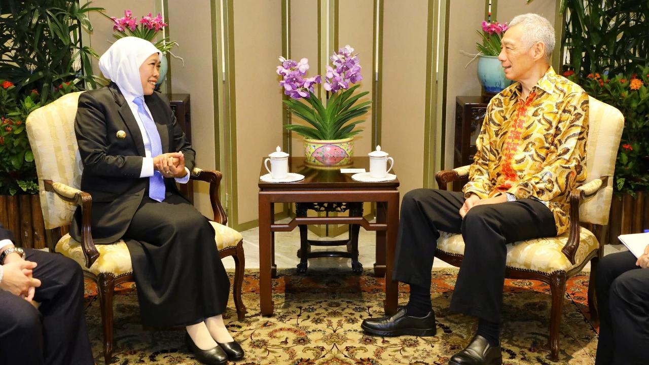Gubernur Khofifah Temui Lee Hsien Loong, Perkuat Kerja Sama Jawa Timur–Singapura
