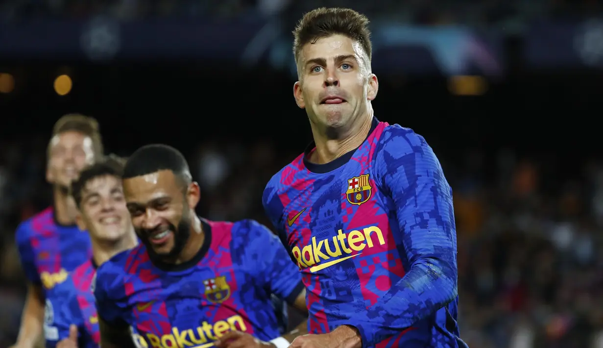 Barcelona menang tipis 1-0 atas tamunya Dynamo Kiev dalam laga matchday ke-3 Grup E Liga Champions 2021/2022, Kamis (20/10/2021). Kemenangan tersebut sekaligus menjadi tiga poin pertama Blaugrana di musim ini setelah mengalami dua kekalahan di dua laga sebelumnya. (AP/Joan Monfort)