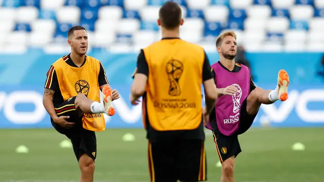Hadapi Inggris, Para Pemain Belgia Semangat Berlatih