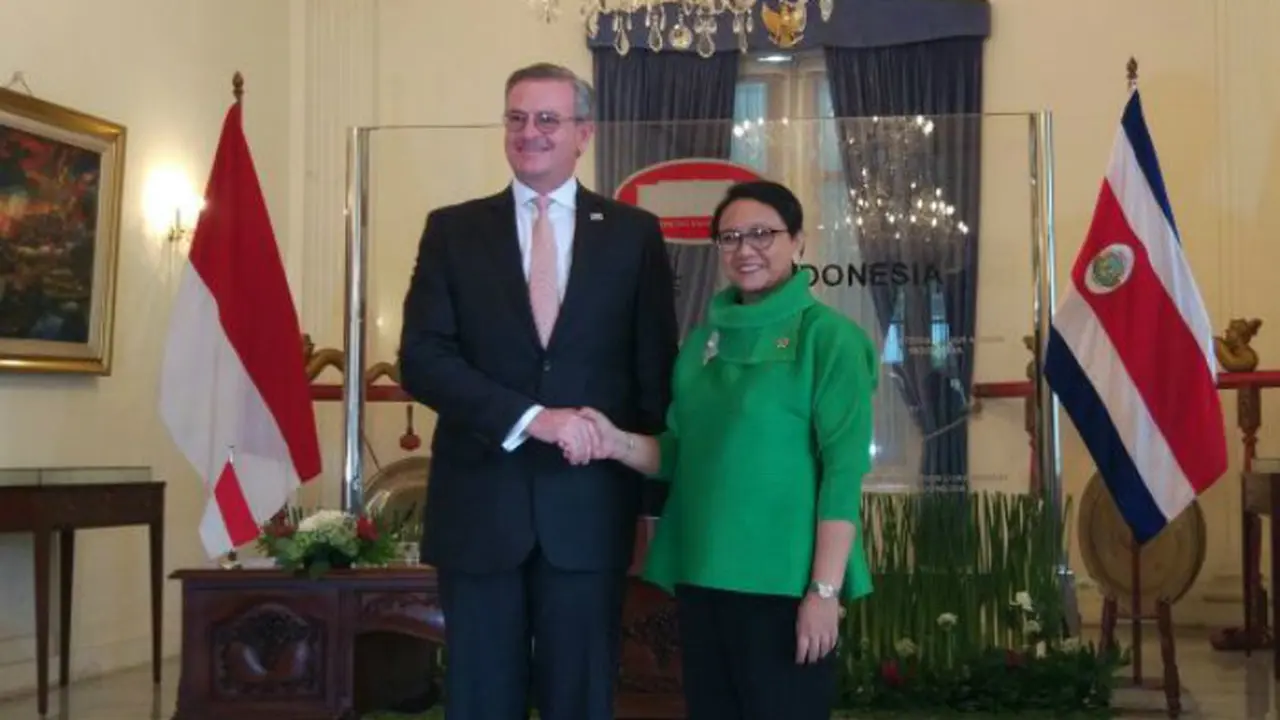 Menlu Kosta Rika dan Menlu Indonesia