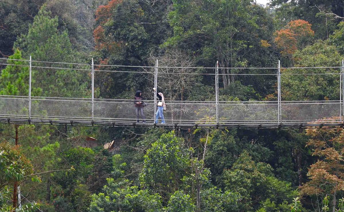 FOTO: Menikmati Liburan Imlek di Kawah Kamojang Garut