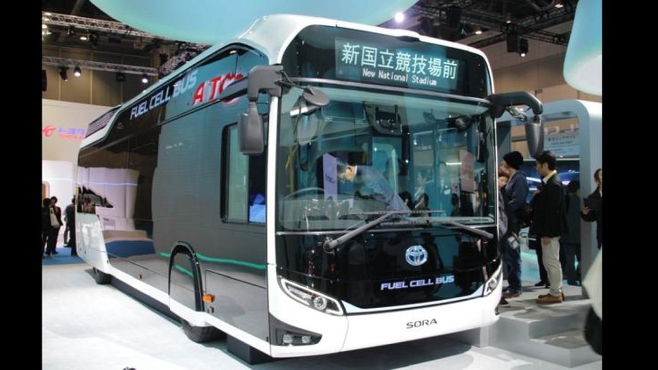 Bus Sora berbahan hidrogen tampil di Tokyo Motor Show.