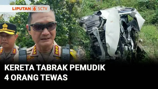 Mobil pemudik tertabrak kereta di Sukoharjo, Jawa Tengah, pada Rabu pagi. Satu keluarga yang terdiri atas empat orang tewas.
