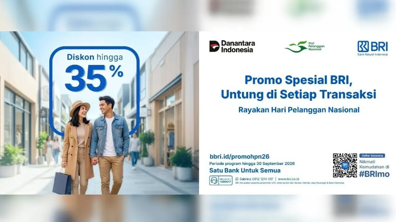 Apresiasi Nasabah di Hari Pelanggan Nasional 2026, BRI Hadirkan Promo di Berbagai Merchant