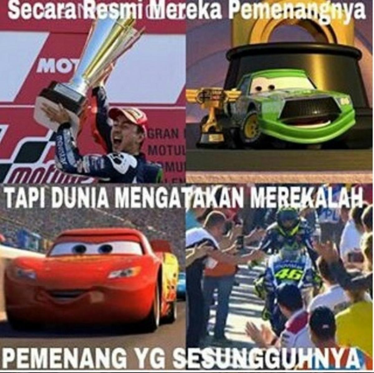 Deretan meme dukungan ke Valentino Rossi selepas GP Valencia 2015
