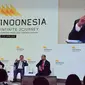 Sesi Conference dengan tema “Investing in the New Capital City”, bertempat di Paviliun Indonesia pada gelaran pameran industri Hannover Messe 2023, Selasa (18/4) waktu Hannover. Rencana relokasi Ibu Kota Negara (IKN) Republik Indonesia telah lama dikaji oleh Pemerintah RI. (Dok. Kemenperin)