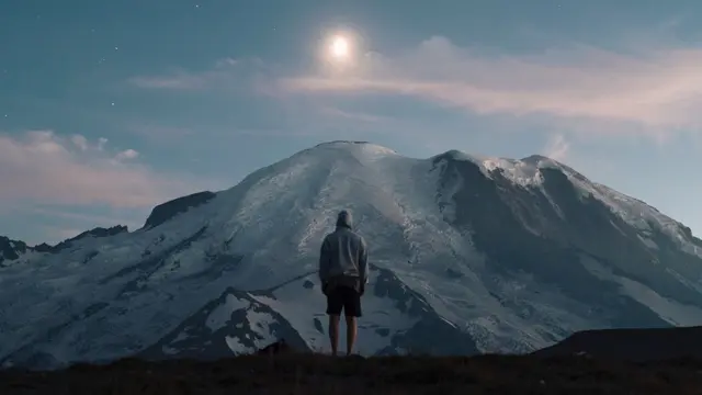 Ilustrasi gunung, diri sendiri, merenung