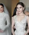Saat pemberkatan, Jessica Mila mempercayakan desainer Yefta Gunawan untuk merancang gaun pengantin impiannya. [Foto: IG/jscmila].