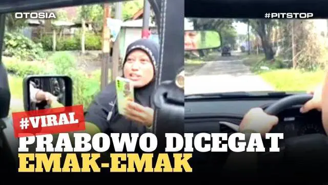 Kala itu Menteri Pertahanan Prabowo Subianto, sedang nyetir sendiri menikmati suasana jalanan di desa.
