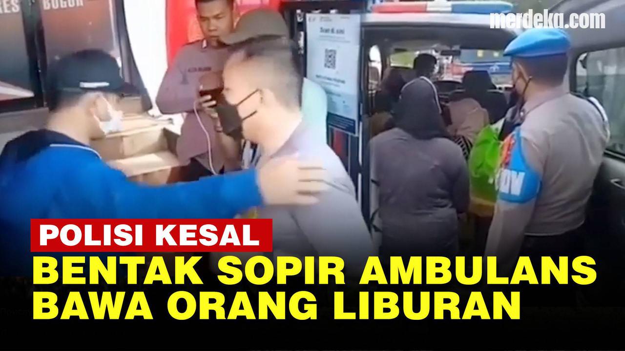 VIDEO: Gaya Sok Akrab Sopir Ambulans Rangkul Polisi saat Dimarahi Bawa Wisatawan