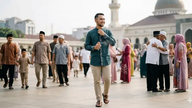 Sunnah Sebelum Sholat Ied (Foto: Gemini AI)