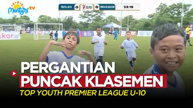 Berita video terjadi pergantian di posisi puncak klasemen Top Youth Premier League U-10, CS Private Soccer menggeser Pelita Jaya pada pekan ke-9.