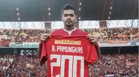 Bambang Pamungkas mengaku bahagia bisa mencetak gol ke-200 untuk Persija Jakarta dalam laga leg pertama semifinal Piala Indonesia 2018 melawan Borneo FC. (dok. Persija Jakarta)