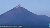Gunung Semeru Dua Kali Erupsi Pagi Ini