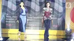 Model membawakan desain busana karya Putroh Ramadhan saat peragaan busana dalam gelaran Festival 6 2023 di Senayan Park, Jakarta, Sabtu (8/7/2023). (Liputan6.com/Angga Yuniar)