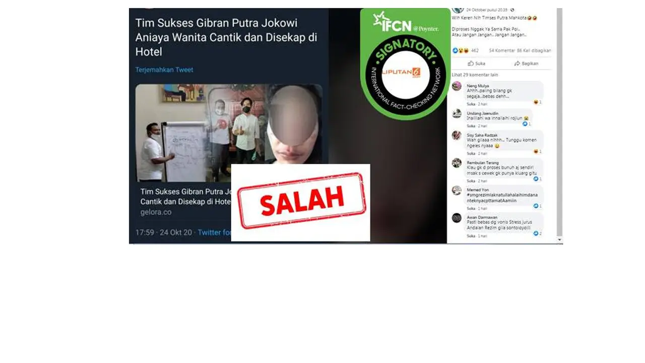 Cek Fakta Timses Gibran Rakabuming, Putra Presiden Jokowi