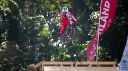 Rendy mencatatkan waktu Rendy mencatatkan waktu 02:38.714. Atlet berusia 25 tahun itu meraihnya setelah melalui lintasan yang menantang dan kompetitif di Khao Kheow Open Zoo, Thailand. (Foto: NOC Indonesia/Tetuko Mediantoro)