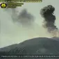 Gunung Ili Lewotolok di Kabupaten Lembata, Nusa Tenggara Timur (NTT) kembali mengalami erupsi, Senin 15 April 2024. (Liputan6.com/ Ola Keda