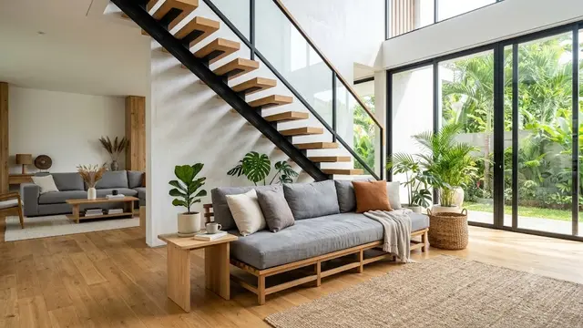 Model Area Duduk di Bawah Tangga Rumah Minimalis
