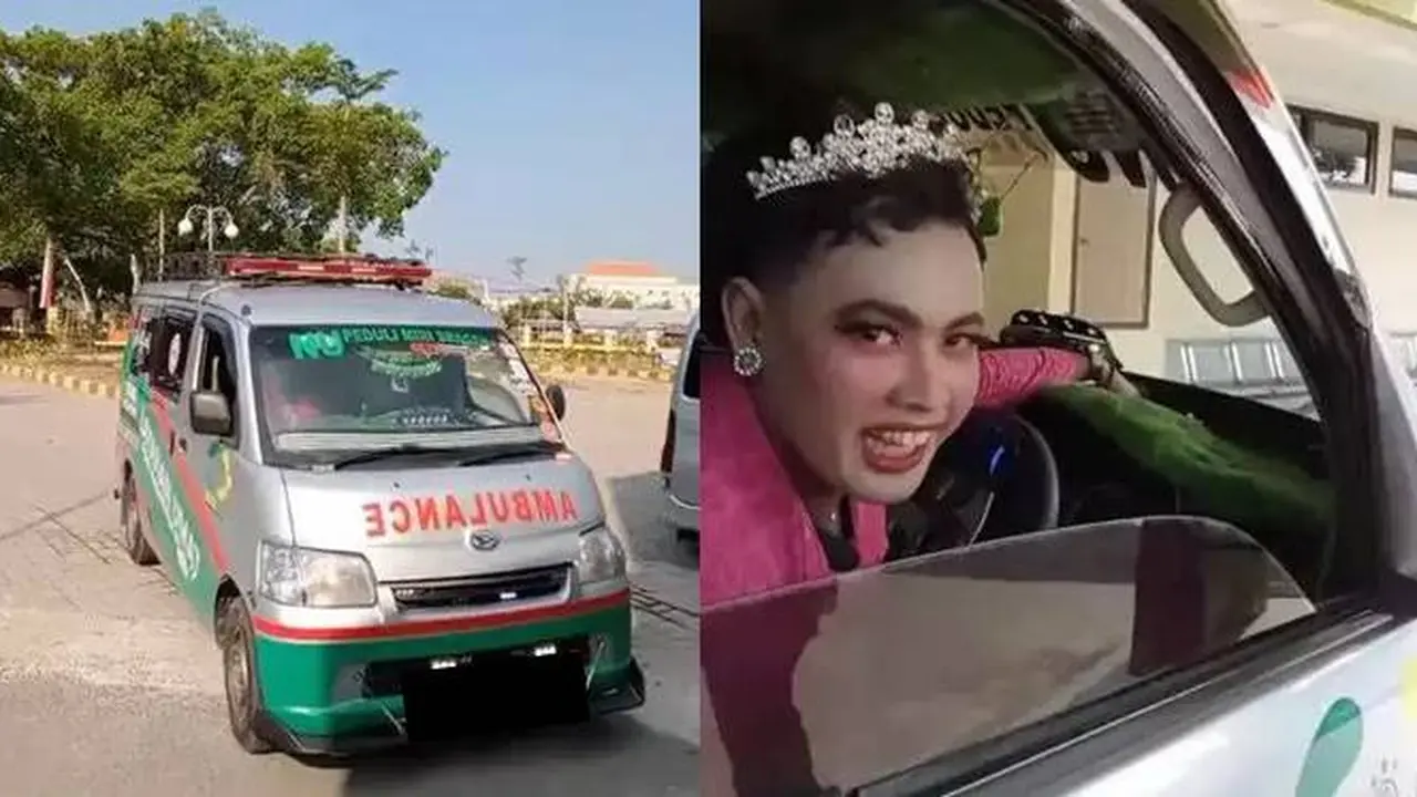 Viral Sopir Ambulans Tancap Gas ke IGD Meski Masih Pakai Kebaya Karnaval Ini Tuai Pujian