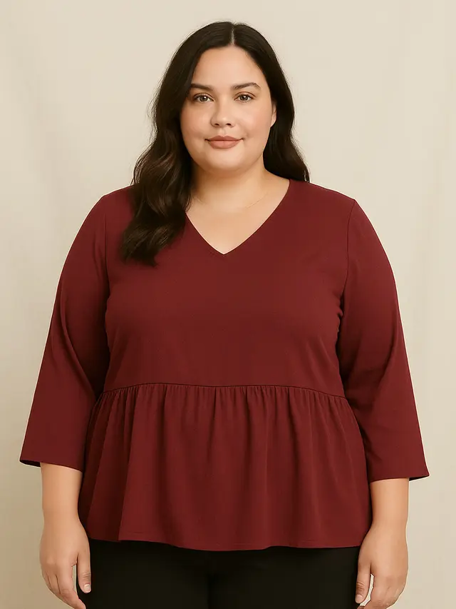 Model Atasan Peplum untuk Bigsize